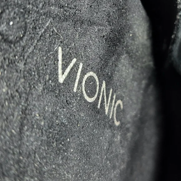 Vionic Lidia Suede Mary Jane Clog Mules Black Woman's 8 Ortho Comfort Boho Chic - Picture 13 of 13